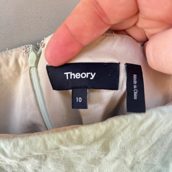 Theory Womens Mint Green Strapless Dress With Back Bow Detail Size 10 - Picture 3 of 5